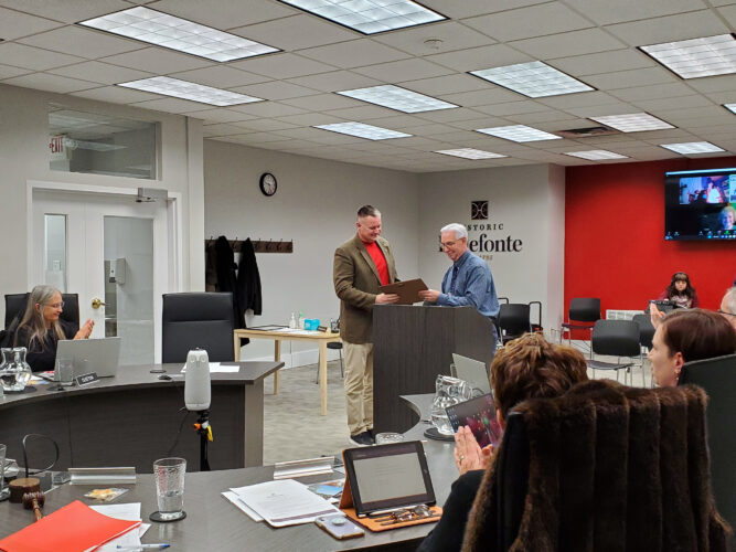 Bellefonte Mayor presented with award by council president News